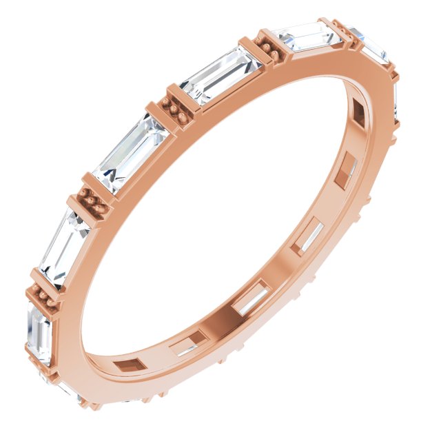 0.78 ct. Straight Baguette Diamond Eternity Band-VIRABYANI